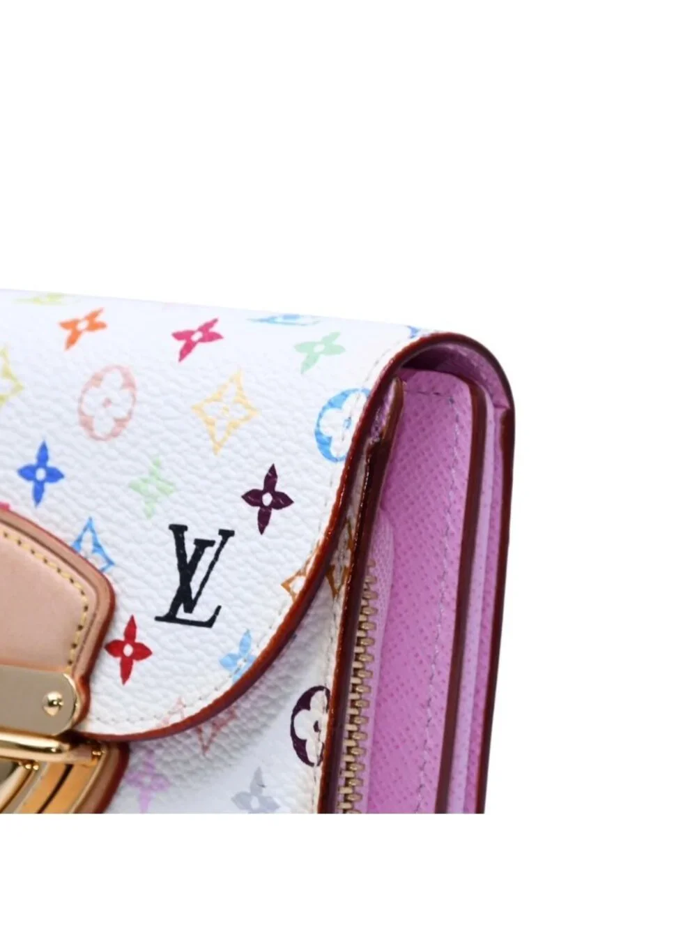 Louis Vuitton Portefeuille Koala Trifold Wallet Monogram Multicolor White